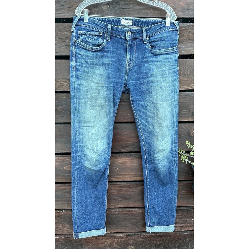 PEPE JEANS Distress  jean slim fit Low Waist Slim Leg Size 36x33